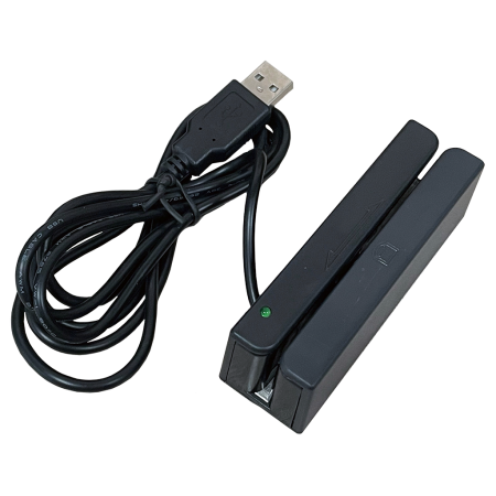 Считыватель магнитных карт CR1300-C (USB V-COM, 1, 2, 3 дорожки, черный)